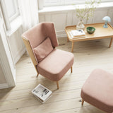 SERENA LOUNGE CHAIR - DARK OAK/DUSTY ROSE