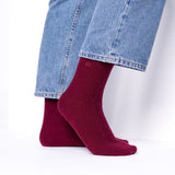 VROUWENSOKKEN - ANGORA BURGUNDY