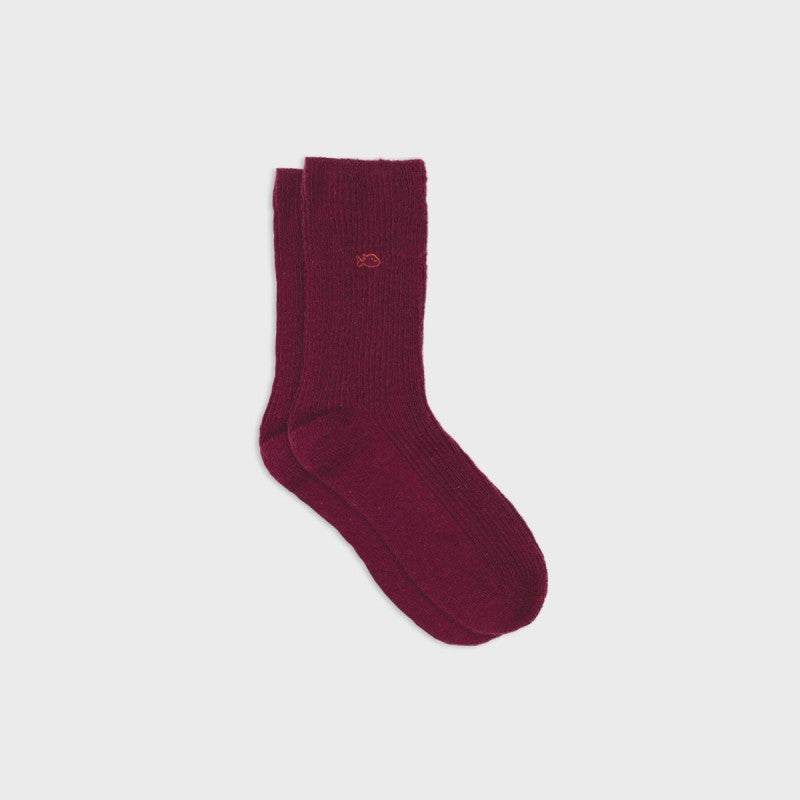 VROUWENSOKKEN - ANGORA BURGUNDY