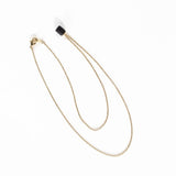 GOUDEN KETTING - ZWARTE CILINDER HANGER