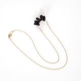 GOUDEN KETTING - ZWARTE KRALEN HANGER