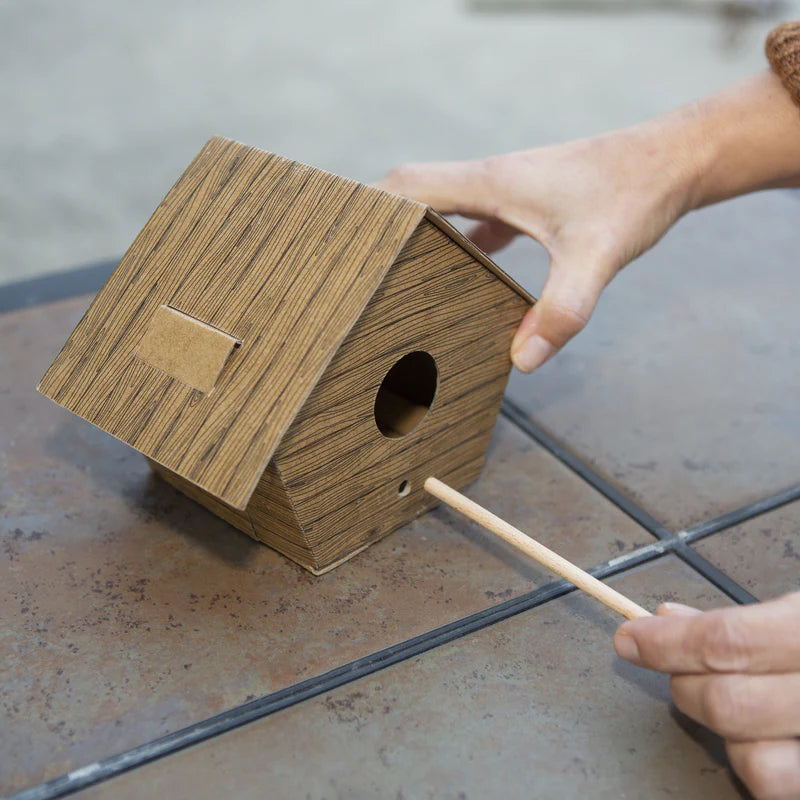DIY BLOKHUT VOGELHUIS