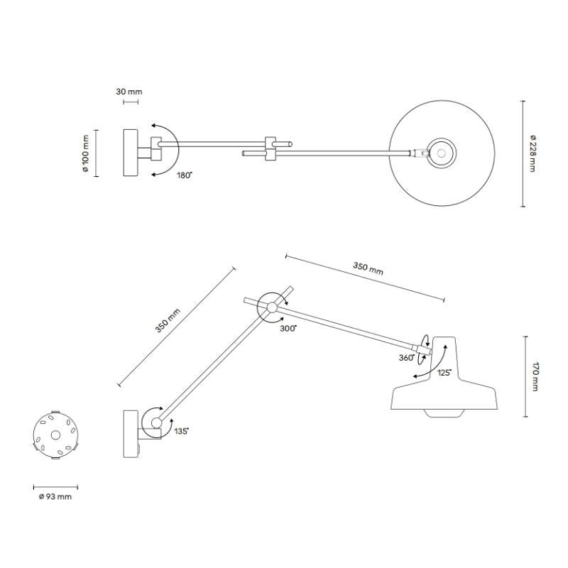 ARIGATO WANDLAMP MEDIUM - WIT