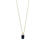 GOUDEN KETTING - ZWARTE CILINDER HANGER