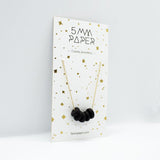 GOUDEN KETTING - ZWARTE KRALEN HANGER