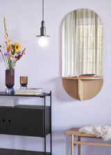 WANDSPIEGEL MET EIKEN PLANK