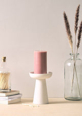 PORCINI WHITE CANDLE HOLDER